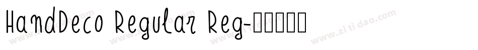 HandDeco Regular Reg字体转换